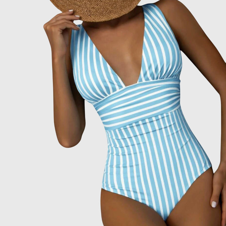 Edith | Striped Support One-Piece Swimsuit