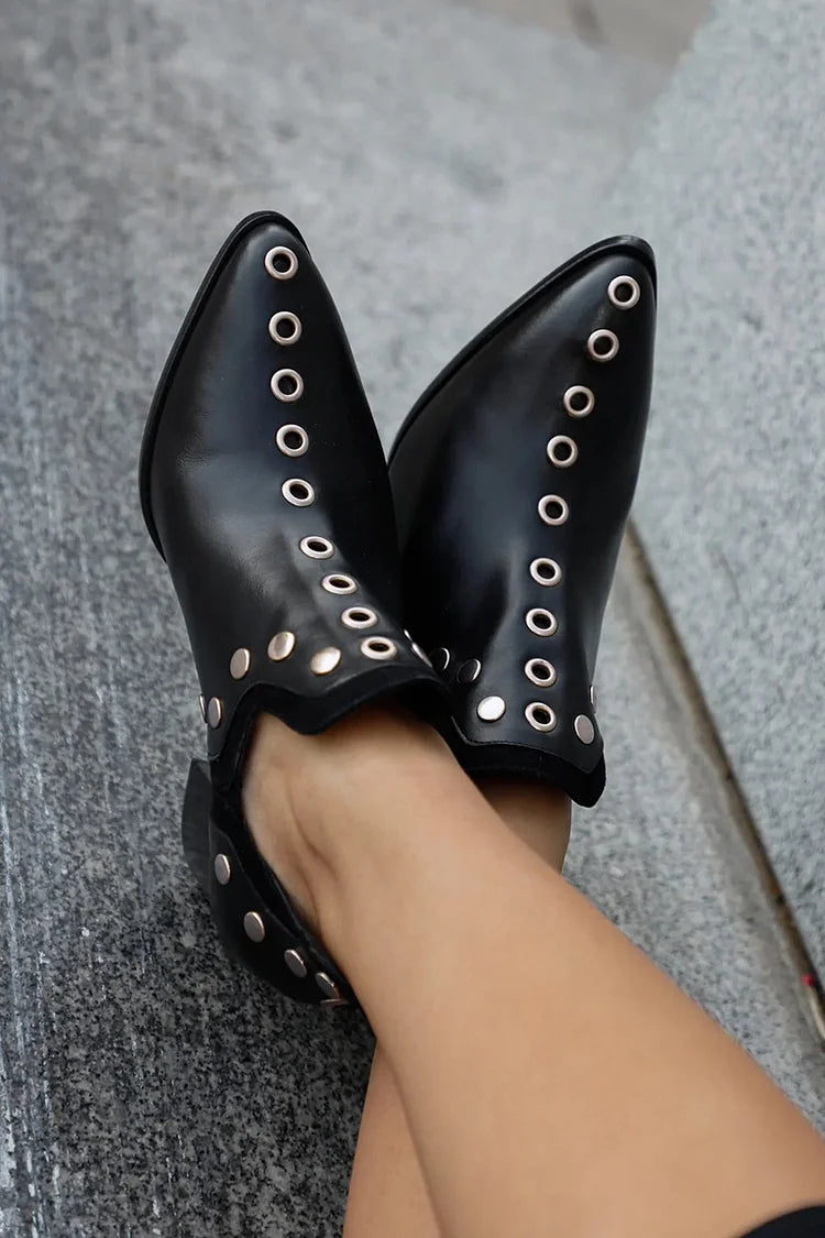 Saylor™ | Studded Wide-Heel Boots