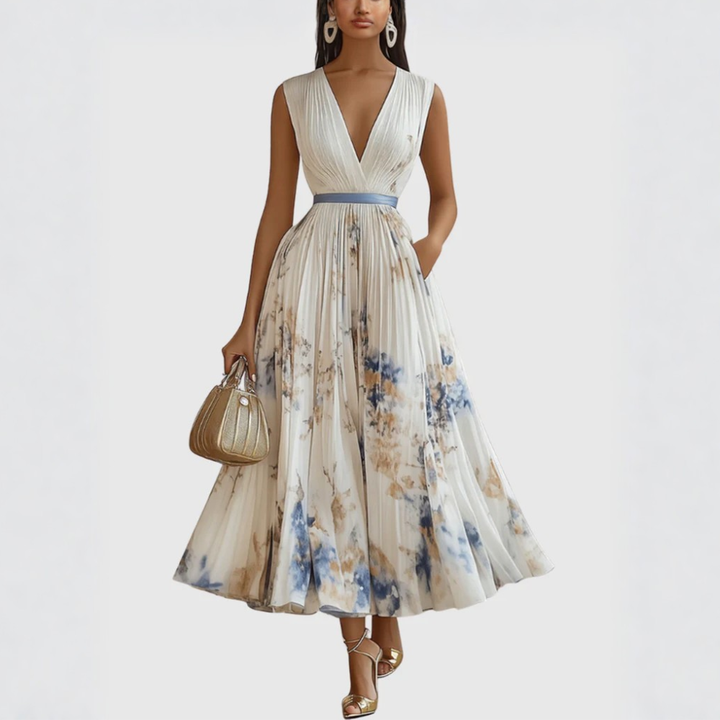 Rowella | Elegant Pleated Maxi Dress