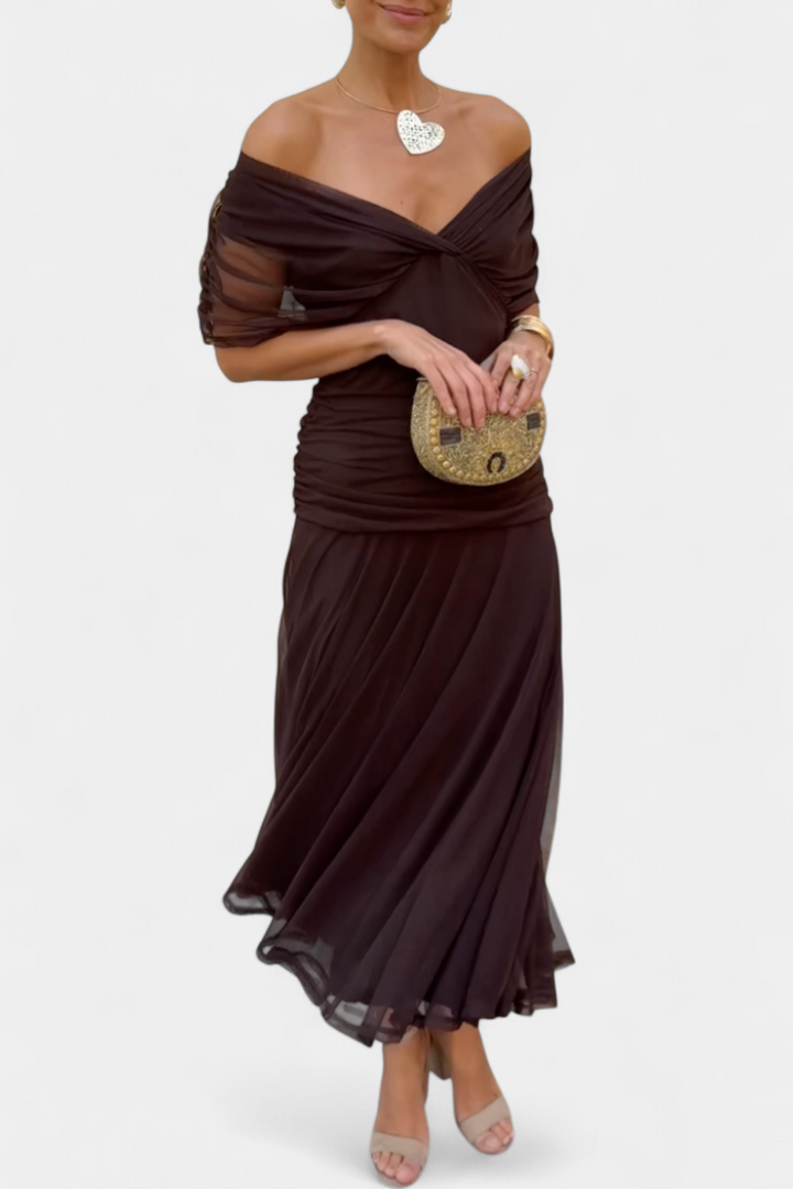 Jinky – V-Neck Floral Maxi Dress