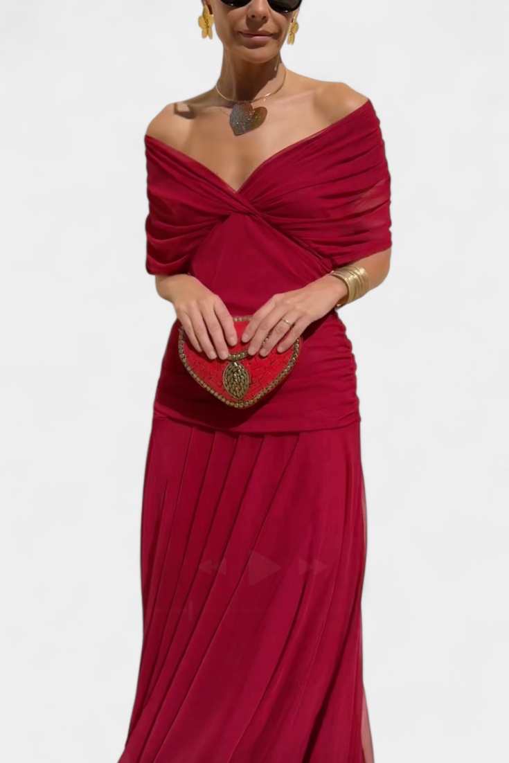 Jinky – V-Neck Floral Maxi Dress