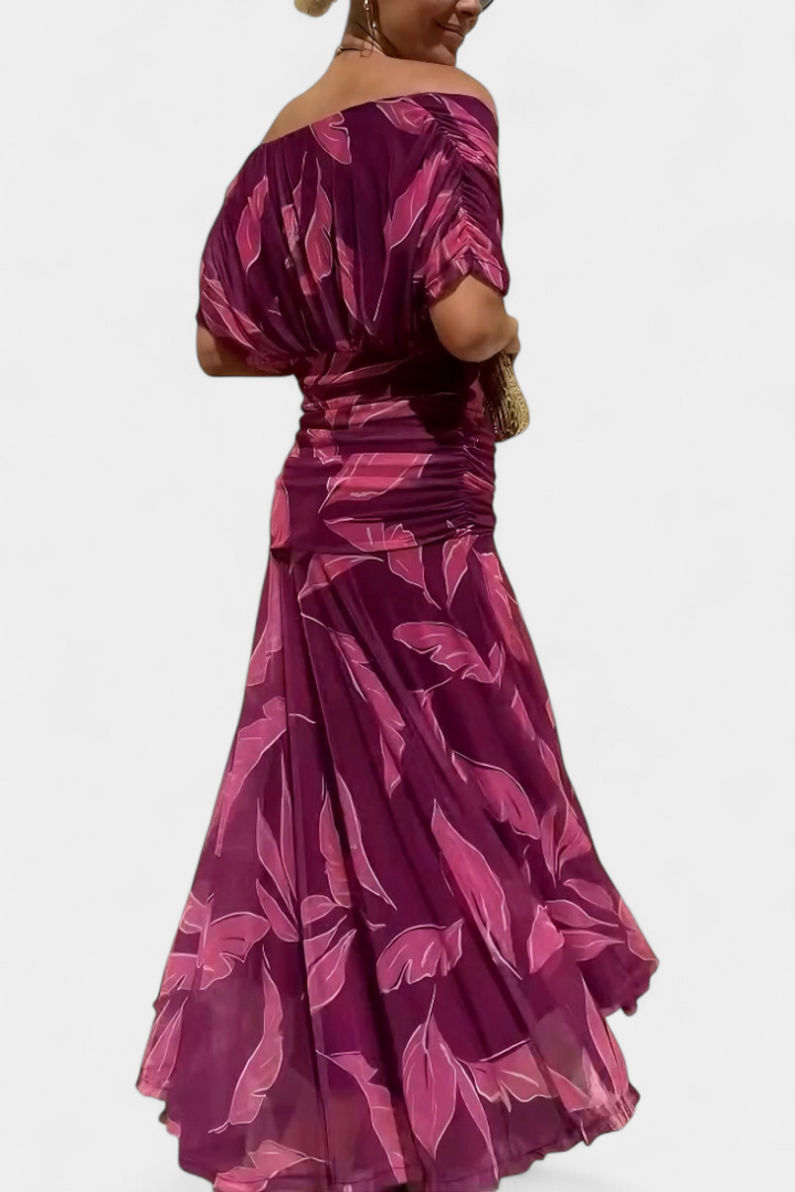 Jinky – V-Neck Floral Maxi Dress