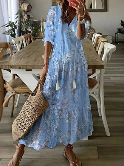 Mikaela | Stylish Boho Belly-Covering Dress